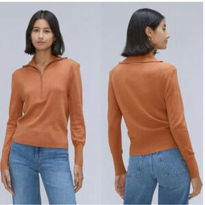 Everlane The Luxe Merino Half-Zip Sweater Sz XS